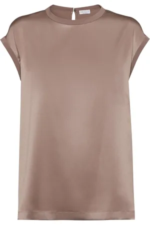 Brunello Cucinelli T-shirt à ornements métalliques