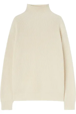 Jil Sander Pull en maille nervurée à col roulé