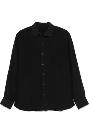 120% Lino Chemise à tissu flammé