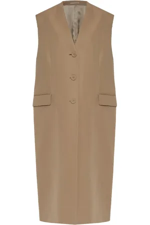 OFFICINE GENERALE Manteau à design sans manches et chevrons