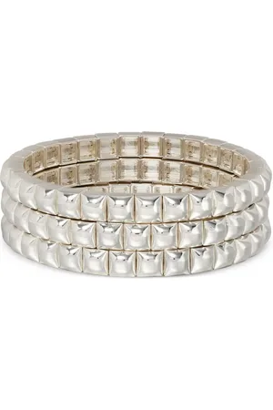 Roxanne Assoulin Lot de trois bracelets Mini Square Stud