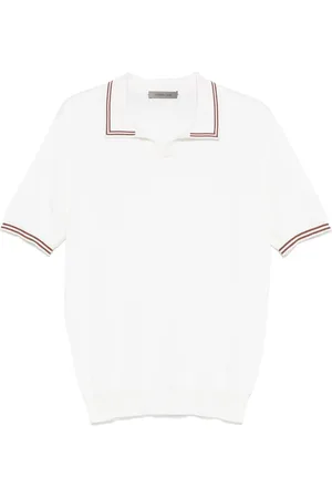 corneliani Polo à bords rayés