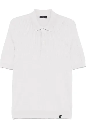 FAY Polo en maille torsadée
