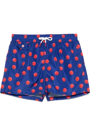 Kiton Short de bain à logo imprimé