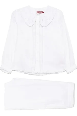 Desmond & Dempsey Pyjama bordé de dentelle