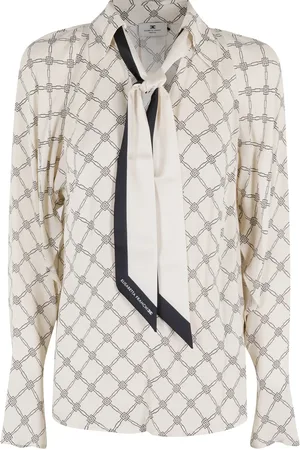 Elisabetta Franchi Blouse à détail de foulard