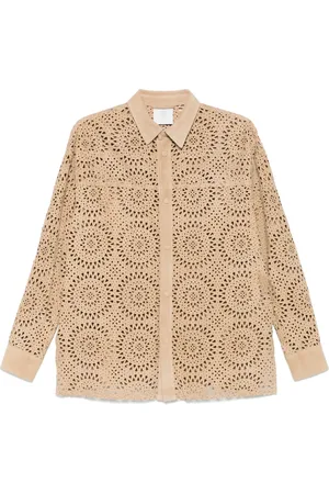 ELEVENTY Chemise à motif perforé