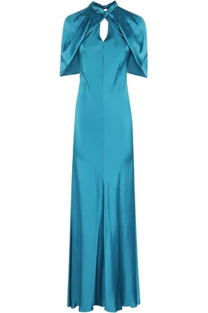 Alberta Ferretti Robe en satin à coupe longue