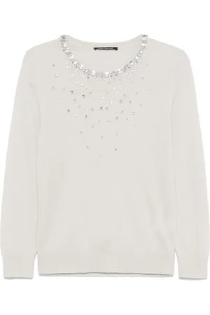 Luisa Cerano Pull à ornements strassés
