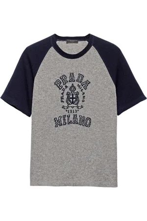 Prada T-shirt à logo intarsia