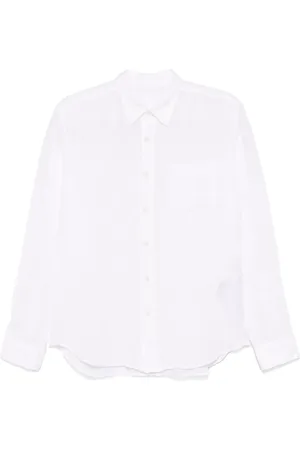 120% Lino Chemise à tissu flammé