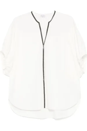 Brunello Cucinelli Blouse à ornements métalliques