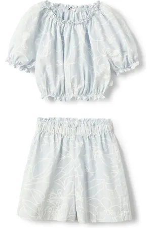 Il gufo Lot haut-short à fleurs