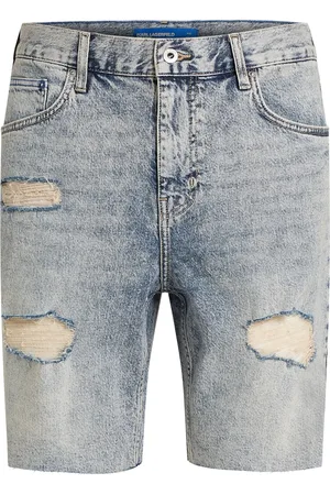 Karl Lagerfeld Short en jean à effet usé