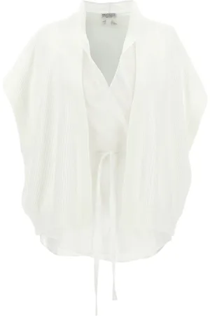 Brunello Cucinelli Blouse cache-cœur à design superposé