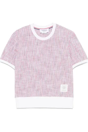 Thom Browne T-shirt en tweed à manches courtes