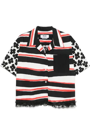 Msgm Chemise en coton à rayures
