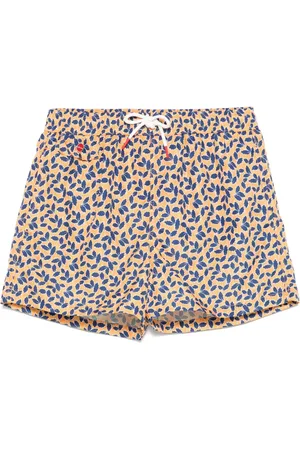 Kiton Short de bain à imprimé végétal