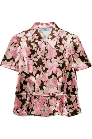 Prada Chemise en satin à fleurs