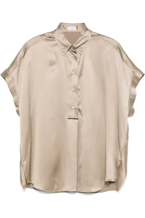 Brunello Cucinelli Blouse à lien de resserrage
