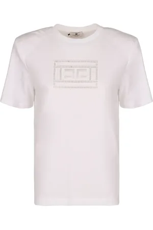 Elisabetta Franchi T-shirt en coton à logo brodé