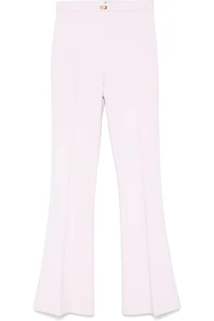 Elisabetta Franchi Pantalon évasé à plaque logo