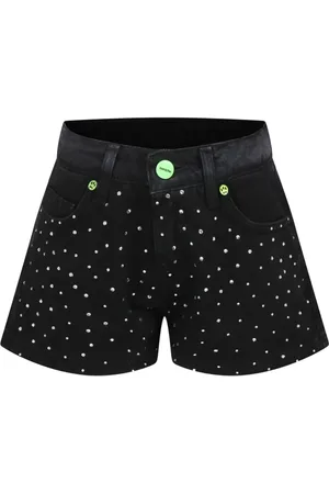 BARROW Short en jean à ornements strassés