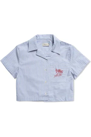 Golden Goose Chemise crop à rayures