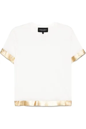 Cynthia Rowley T-shirt à ourlet métallisé