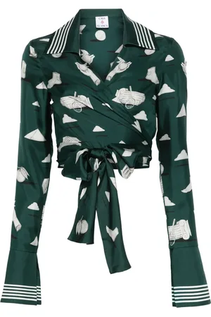 Casablanca Blouse à imprimé graphique