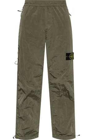 Stone Island Pantalon cargo à patch Compass