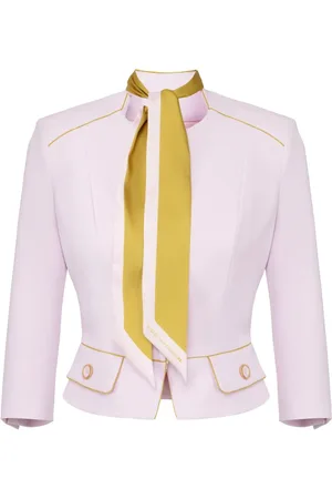 Elisabetta Franchi Veste en crêpe à détail de foulard
