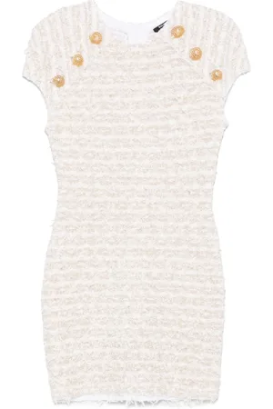 Balmain Robe en tweed à coupe courte