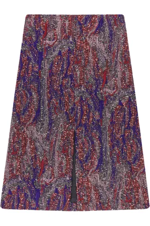 DRIES VAN NOTEN Jupe en jacquard à coupe mi-longue