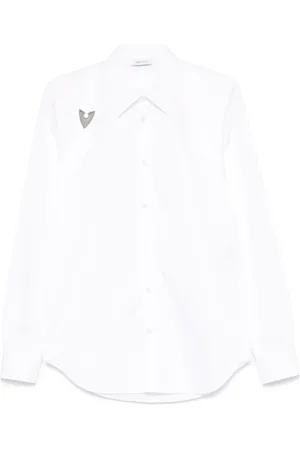 Alexander McQueen Chemise en popeline à détail de boucle