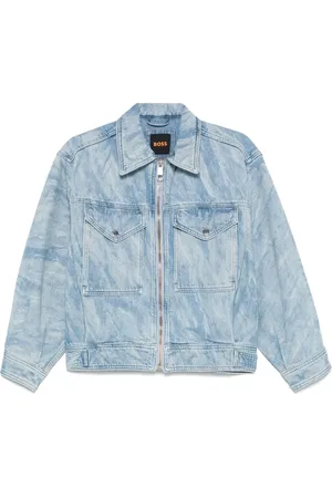 HUGO BOSS Veste en jean à effet usé