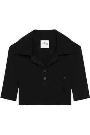 Courrèges Polo crop en maille
