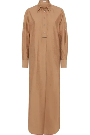 Brunello Cucinelli Robe-chemise à motif en jacquard