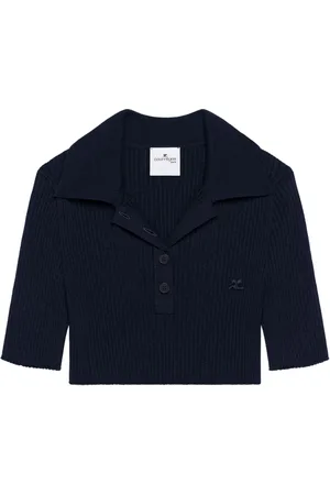 Courrèges Polo crop en maille