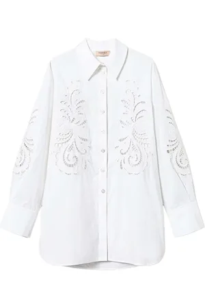 Twin-Set Chemise brodée en popeline