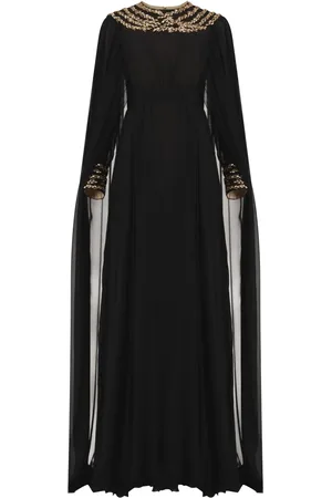 Dina Melwani Robe longue à ornements en cristal