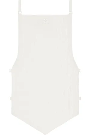 Courrèges Haut nervuré à coupe crop