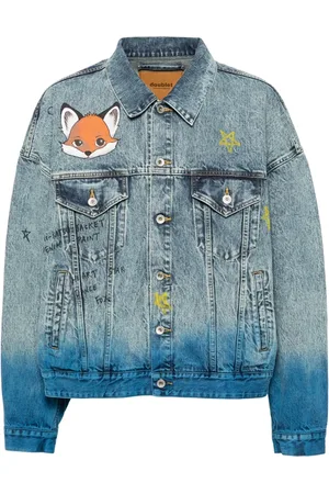 DOUBLET Veste en jean imprimée