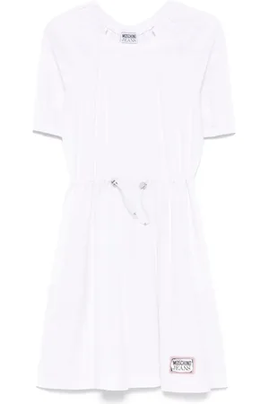 Moschino Robe en popeline à coupe mi-longue