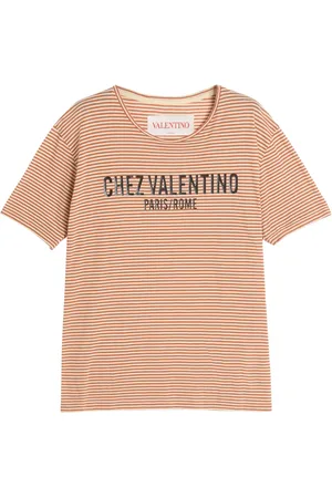 VALENTINO GARAVANI T-shirt rayé à imprimé Chez