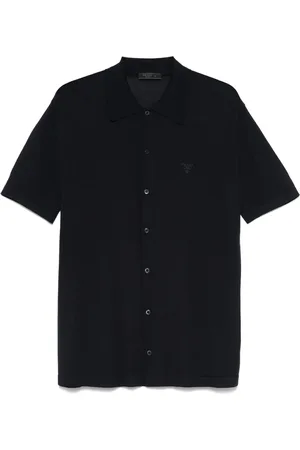 Prada Chemise à logo brodé