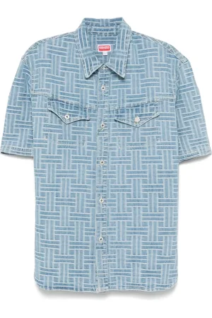 Kenzo Chemise en jean à design tressé