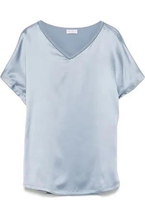Brunello Cucinelli Blouse à lien de resserrage