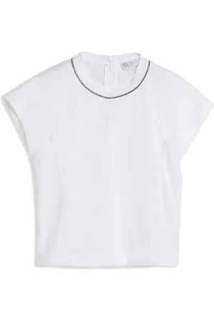Brunello Cucinelli T-shirt à ornements métalliques