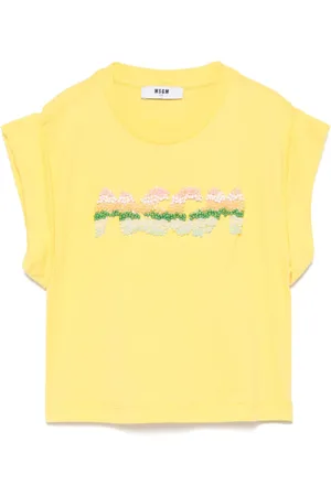 Msgm T-shirt à logo strassé